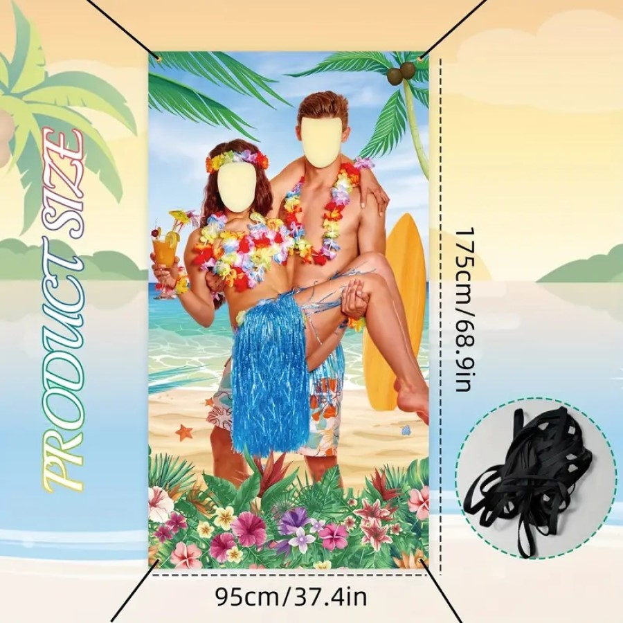 Party Games Couple - 1 шт., Гавайский Луау, пара, фотобаннер,