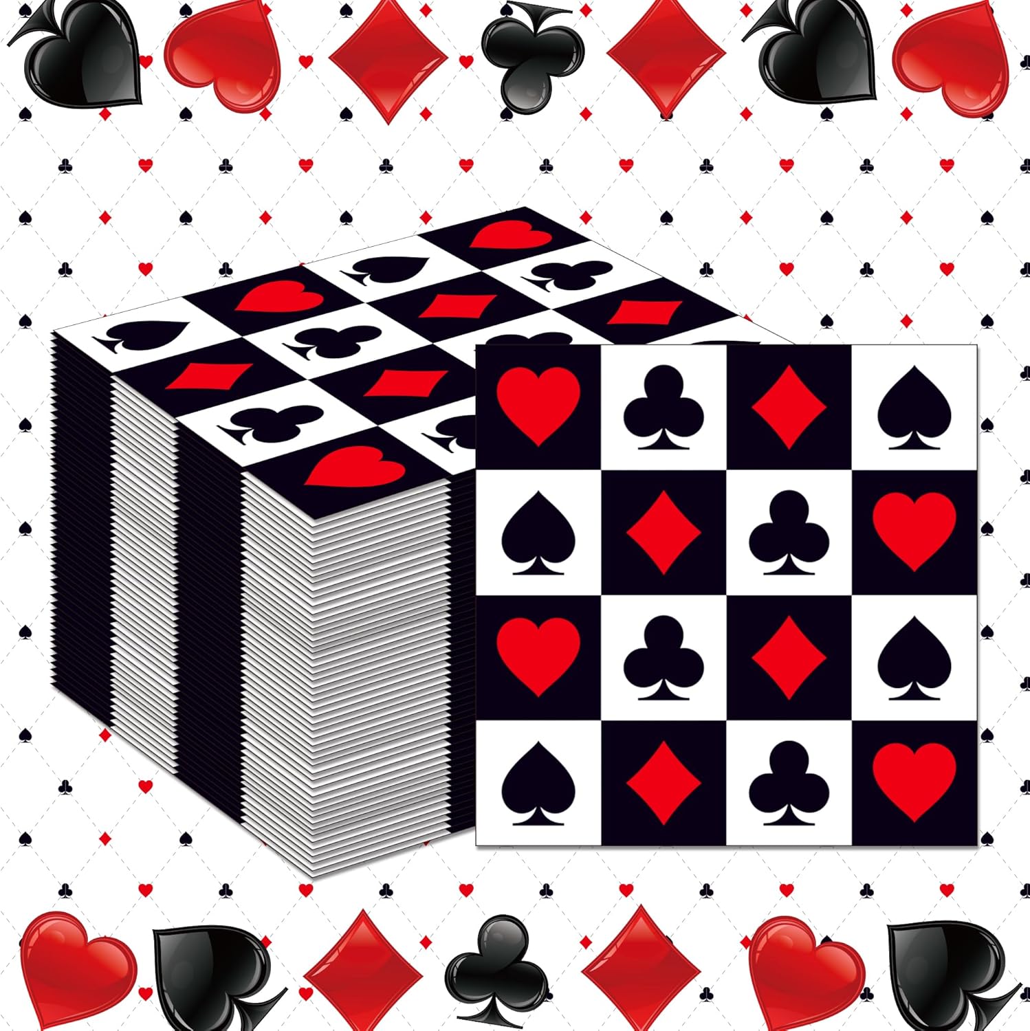 Party Games No Supplies - 20/40/60/80 шт. салфетки для покера на