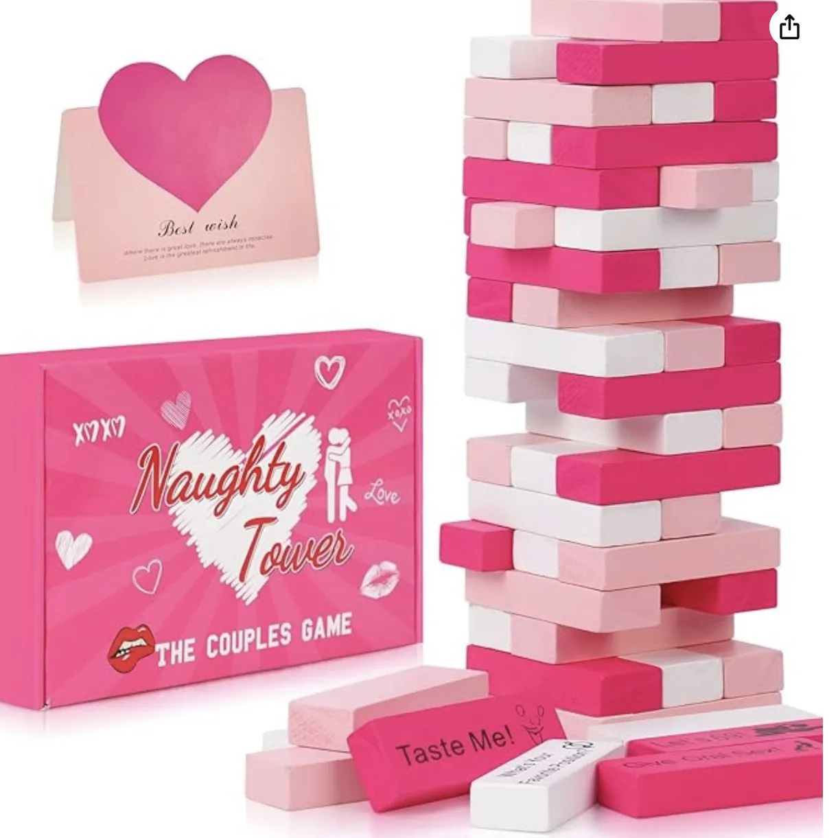 Party Games Couple - 48 шт., игра «Блоковая башня», развлечения