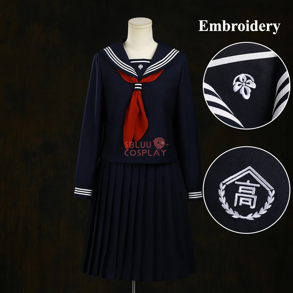 Party Games School - SBluuCosplay Shimizu Hinako Косплей Костюм Вышивка