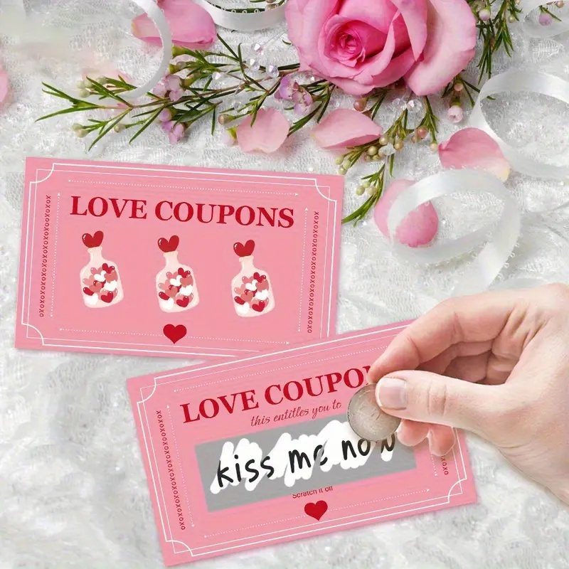 Party Games Couple - 30 шт. розовые скретч-карты Lucky. Идеально