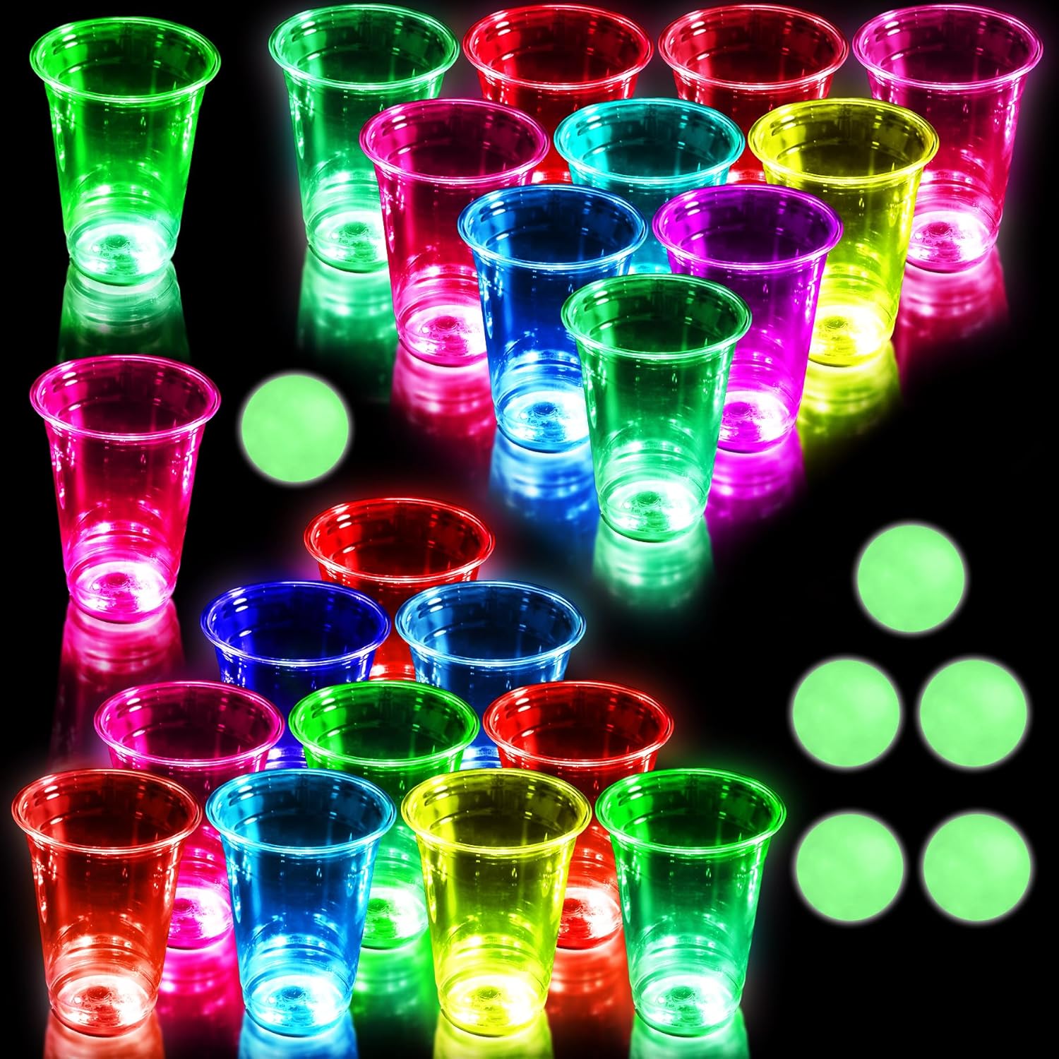 Party Games Jenga - Светящиеся в темноте чашки для пива